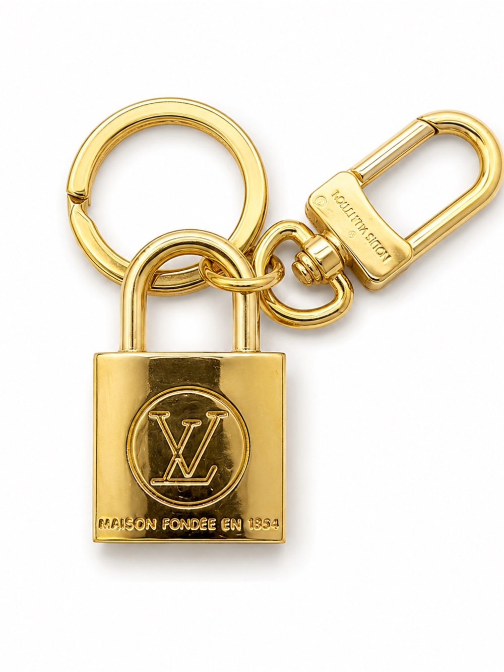 Lux Gold-tone Padlock Fashion Key Charm